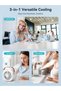 Portable Air Conditioner and Humidifier 2-in-1 - Table Fan with 3 Speeds - USB Rechargeable - For Home, Office, and Travel - 1 Piece (White) - 3