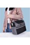 Insulated lunch bag 9L with double compartment - reusable cooler bag for lunchbox, fruit and drink, suitable for work, school and daily meals - blue - 3