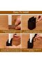A set of 4 adjustable chair leg risers, 10 cm high – solid steel, suitable for chair legs from 0 to 38 mm – easy screw installation – black. - 2