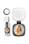 Magnetic Selfie Light with Mirror, Rechargeable LED Fill Light, Foldable Portable Ring Light for Blogging, Makeup & Video (White)