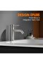 Modern single-handle stainless steel basin faucet, silent ceramic valve core, hot and cold water dual function, silver. - 4