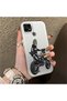Realme C21 Compatible Motorcycle Rider Drawing with Helmet Printed Men's Style Phone Protective Case