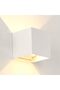 LED aluminum square/cube waterproof white wall light, outdoor light, suitable for home terraces, 3000K, angle adjustable, warm white, 12W.