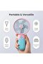 Handheld fan, flower - shaped handheld desktop fan, rechargeable mini portable fan, USB rechargeable handheld fan, a must - have for home, office,... - 5