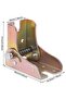 4-piece folding table legs, lockable telescopic table/bed legs, warm laminated steel folding sofa/bed legs, 2.3mm thick furniture accessories. - 4