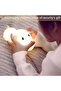 LED Night Light Silicone Puppy Touch USB Rechargeable with Timer RGB Lighting for Children Rooms Sleep Aid - 2