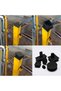 One-piece layered plugs, suitable for 80 x 80 mm square tubes, trampoline furniture leg plastic end caps (black). - 2