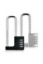 Adjustable U-shaped combination lock with 4-digit combination, suitable for filing cabinets, wardrobes and doors. - 4