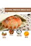 2-Pack Reusable Beeswax Linen Bread Bags, Plastic-Free Moisture-Proof Food Storage Bags with Zip Closure (Brown Leaf) - 4