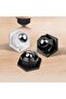 Black White 8-Pack Self-Adhesive 360° Swivel Caster Wheels 37.3mm - 5