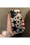 iPhone 16 Plus Compatible High-Quality Flat Print Black Star Pattern Cool Silicone Phone Case