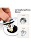 33.5mm caliber spring-loaded drain plug with stainless steel filter - 3-in-1 sink plug to prevent clogging (2 pieces) - 4