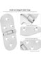 Foldable 180-degree stainless steel hinges for folding table, cabinet, wardrobe - Set of 4 pieces - 4