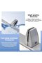 Two T-shaped desktop divider clips, adjustable desktop divider clips, with base support (silver). - 3
