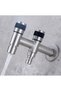 Double stainless steel faucet with 1/2-inch rotary valve for garden water supply connections. - 4
