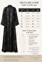 Luxury Charcoal Black Floral Embroidered Open Abaya with Beaded Rose Detailing - 8