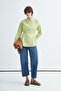 Women's Premium Poplin Shirt with Mobile Waist Belt Light Green - 2