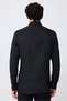 Slim Fit Siyah Düz Gömlek - 3