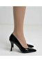 Women's Vita Black Patent Leather Thin Heels 9 cm Stiletto - 3