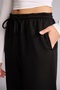 Straight Fit Stretchy Waisted Basic Sweatpants - Black - 4