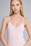 V-Neck Ribbed Lace Collar Detailed Undershirt Women H3649Ax26Au