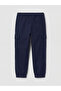 Two Mt Shop Quality Lcw Kids Navy Blue Gabardine Plain Standard & Regular Elasticated Leg Boys' Jog - 5