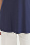 Sleeveless Combed Cotton Underwear - Navy Blue - 3