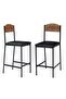 Space-Saving Bar Table and 2 Upholstered Chairs Set – Counter Height Dining Set with Footrest, Storage Shelf & Wine Rack – Ideal for Kitchen, Dining Room, or Home Bar – Easy Assembly