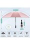 Windproof travel umbrella - Automatic folding umbrella with reflective strips - Compact and lightweight, fits in a backpack - UV protection - 2
