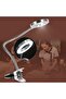 Light Clip Clip-on LED Desktop Magnifying Light Clip 3-Mode Dimmable Magnifier for Bed Work Crafts DIY Silver 1 Unit - 3