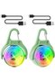 Pet light, fits dog collars, 4 flashing modes, USB rechargeable dog light pendant, suitable for pets, night walks, camping, IPX8 waterproof - green.