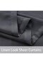 Grey sheer waterproof curtains, suitable for patios - single-panel gauze curtains, suitable for living rooms and bedrooms, 137 x 213 cm - 5