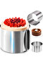 Stainless steel round telescopic mousse ring, adjustable cake ring with a diameter of 16-30 cm, height-adjustable cake baking mold.