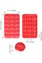 4-Piece Pink Red Purple Bone Cat Paw Silicone Cookie Cutter Mold Set - 2