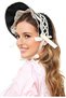Lolita hat with lace trim and bow, lace tea party outfit, women's sun hat - 3