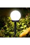 3-piece LED solar ball light, outdoor courtyard decorative ground light, garden landscape light, waterproof dusk light (white light) - 4