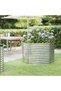 Garden flower pot/plant box. Powder-coated steel. 100x100x68 cm. Silver.