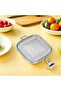 Stainless steel oven bread tongs, bread and sandwich baking tool - silver - 4
