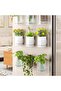 Large automatic watering planter, wall-mounted, easy to install, suitable for indoor plants, balcony decoration, modern planter - white - 4