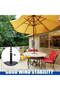 12-piece set of patio umbrella base accessories, plastic parasol bracket replacement parts, wear-resistant umbrella base bracket hole rings and screws - 2