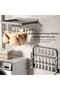 Balcony Wall-Mounted Sock Rack, Aluminum Household Sock Rack with Soft Rubber Spring Clips, Suitable for Drying Socks, Towels, and Underwear - 5