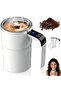 380ml magnetic self-stirring coffee mug with temperature display, rechargeable smart mug with lid