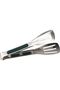 Stainless steel food tongs, suitable for grilling and bread making, measuring 28.5 x 4.5 cm.