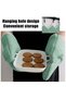 A pair of heat-resistant oven mitts, microwave baking mitts, non-slip and heat-resistant kitchen gloves, for cooking, grilling, and home baking. - 3