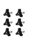 6 Sets Universal Lawnmower Triangular Handle Fastening Bolts Knobs Nuts