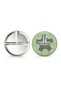 Two-pack of children's trays, equipped with stainless steel suction cups, BPA-free non-slip design, silicone base, and removable divider for children. - 2