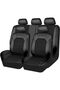 Five-seat complete set of leather seat covers for cars - black