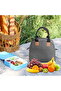 Lunch box, leak-proof, reusable, insulated lunch bag with adjustable shoulder strap, suitable for office, hiking, picnics, school, etc. Gray - 5