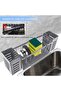 Kitchen Sink Sponge Holder with Automatic Drainage and Detachable Basket (Gray) - 5