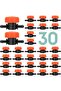 30-Piece Pack 4/7 Double Barbed Mini Valve Wide Mouth Drip Irrigation Shut-Off Embedded Ball Valve Flow Control System Parts